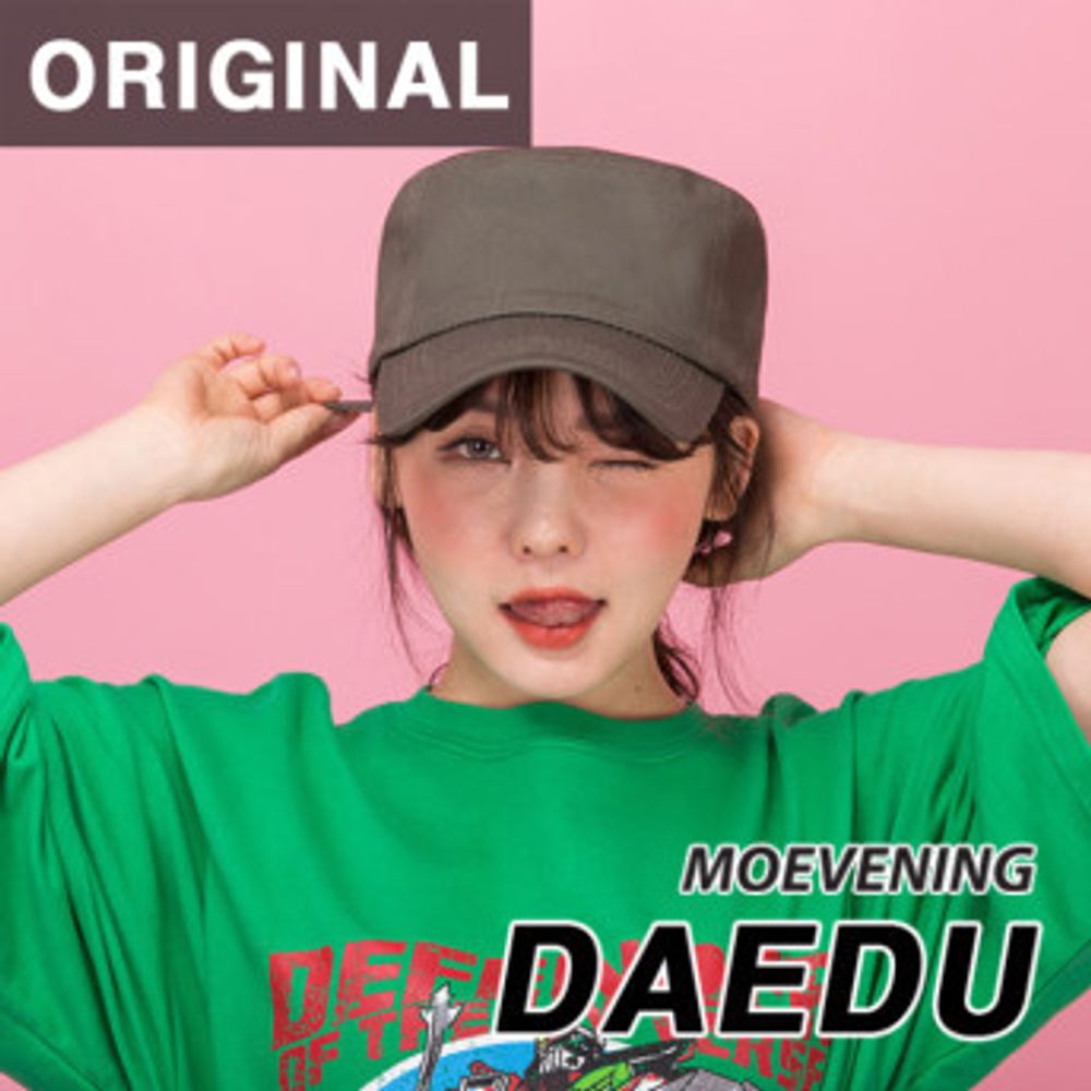 [MOEVENING] DAEDU Military Army Cap: Optical Illusion Fit, Extended Brim for Slimmer Face, Stylish Coverage to Flatter Any Head Shape